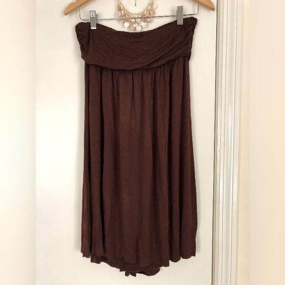 VENTTI Brown Strapless Bandeau Style Sundress NWT - Picture 4 of 7